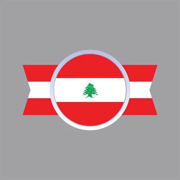 Illustration Lebanon Flag Template — Archivo Imágenes Vectoriales