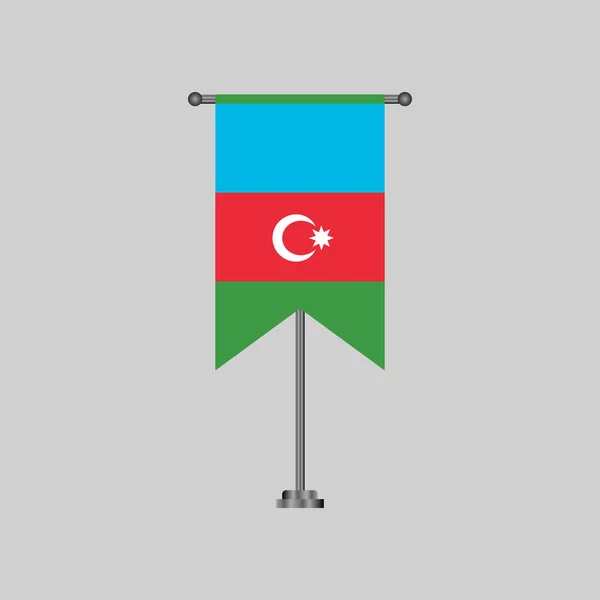 Illustration Azerbaijan Flag Template — Wektor stockowy