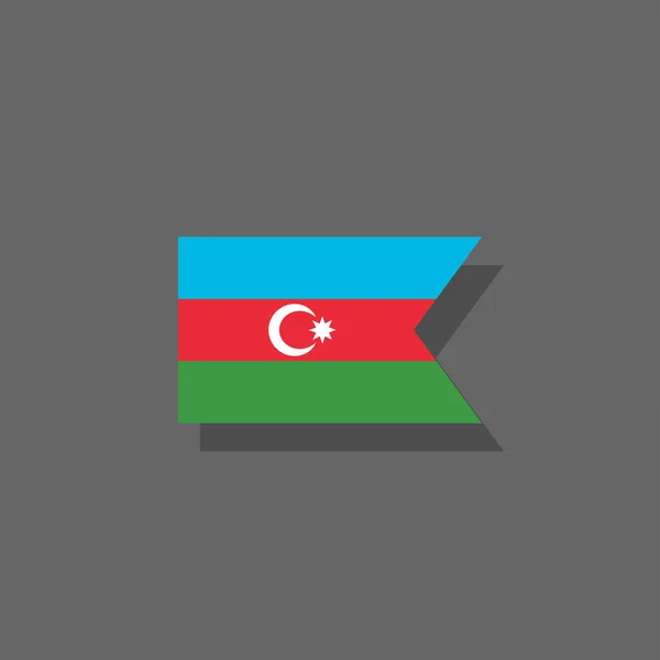 Illustration Azerbaijan Flag Template — Stockvektor