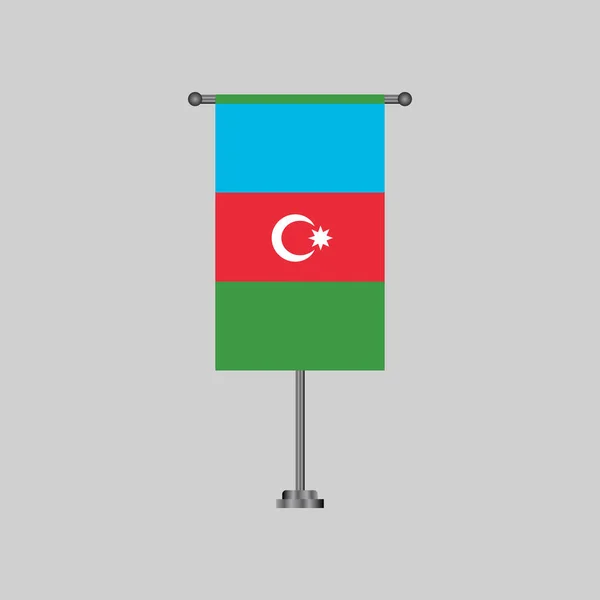 Illustration Azerbaijan Flag Template — Stockový vektor