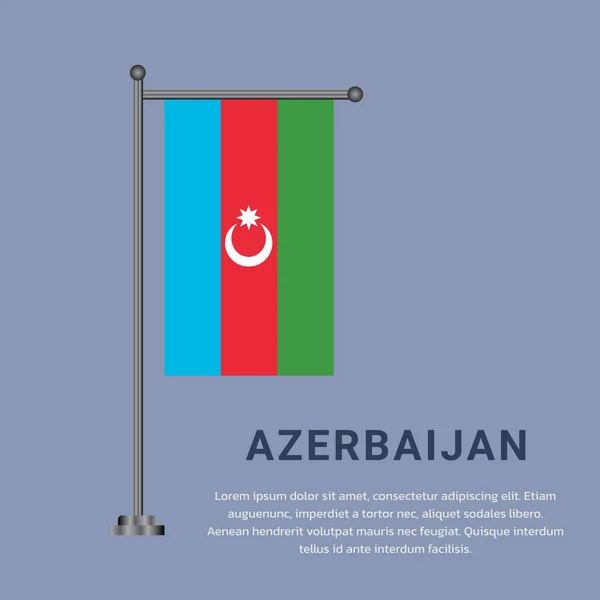 Illustration Azerbaijan Flag Template — Vetor de Stock