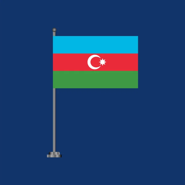 Illustration Azerbaijan Flag Template — 스톡 벡터