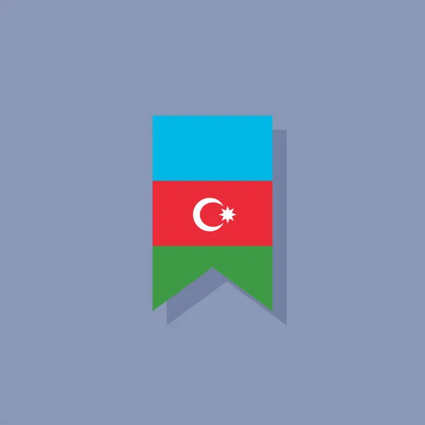 Illustration Azerbaijan Flag Template — Stock Vector