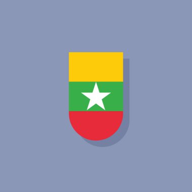 Illustration of Myanmar flag Template