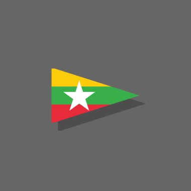 Illustration of Myanmar flag Template
