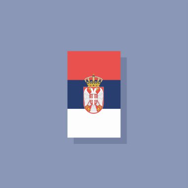 Illustration of serbia flag Template