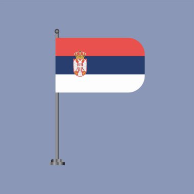 Illustration of serbia flag Template