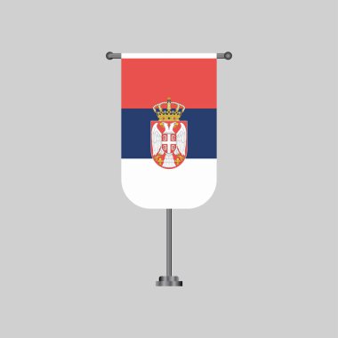 Illustration of serbia flag Template