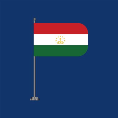 Illustration of tajikistan flag Template