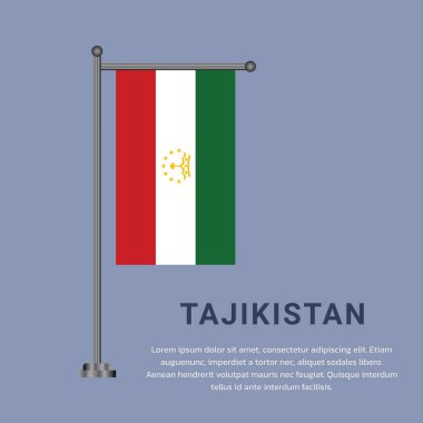 Illustration of tajikistan flag Template