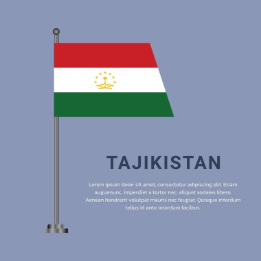 Illustration of tajikistan flag Template