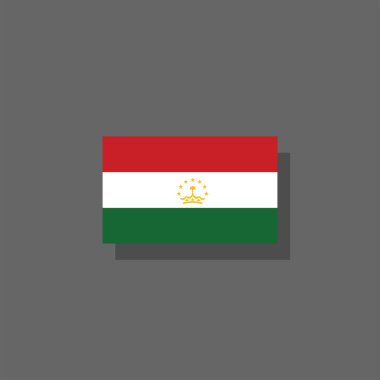 Illustration of tajikistan flag Template