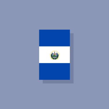 Illustration of el salvador flag Template