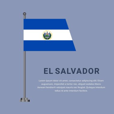Illustration of el salvador flag Template