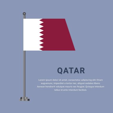 Illustration of qatar flag Template