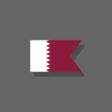 Illustration of qatar flag Template