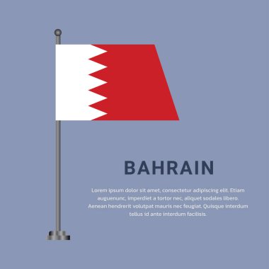 Illustration of bahrain flag Template