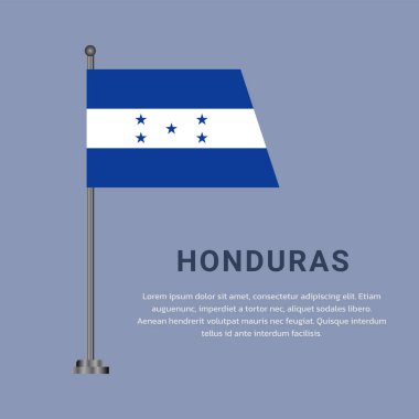 Honduras Bayrak Şablonu Görünümü
