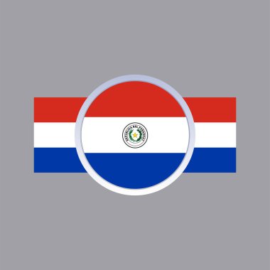 Illustration of paraguay flag Template