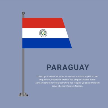 Illustration of paraguay flag Template
