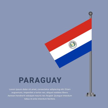 Illustration of paraguay flag Template