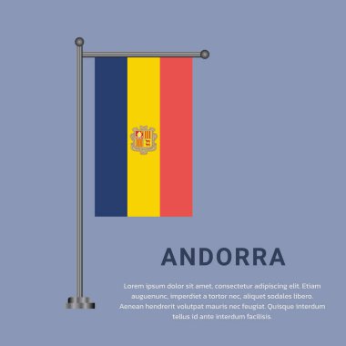 Illustration of andorra flag Template