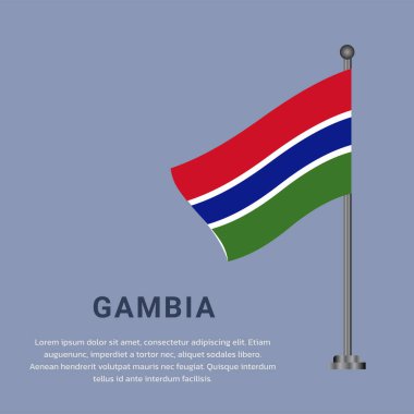 Illustration of gambia flag Template