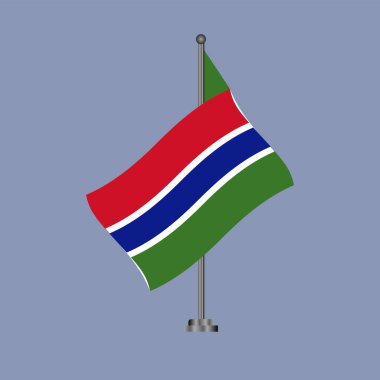 Illustration of gambia flag Template