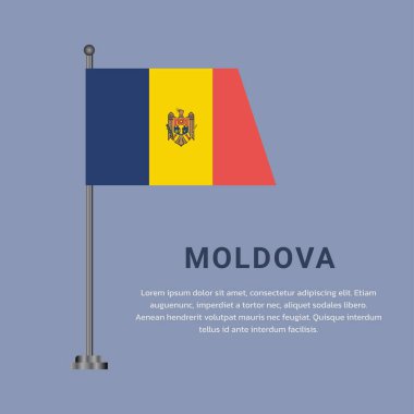 Illustration of moldova flag Template