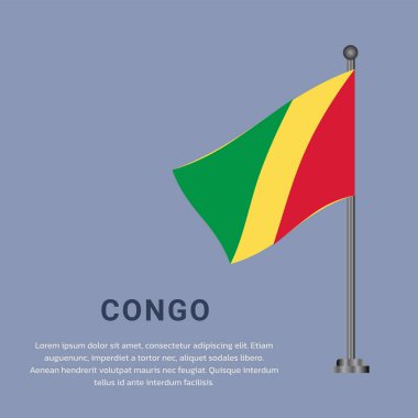 Illustration of congo flag Template