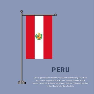 Illustration of peru flag Template