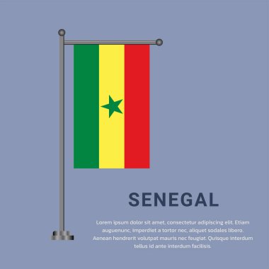 Senegal Bayrak Şablonu, Renkli Resimler 