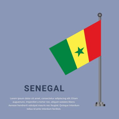 Senegal Bayrak Şablonu, Renkli Resimler 