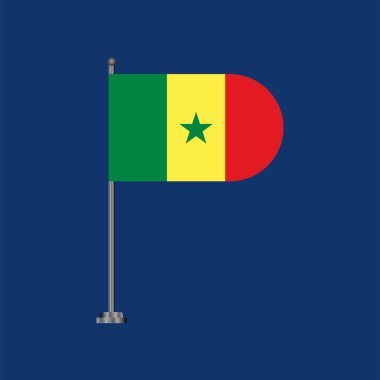 Senegal Bayrak Şablonu, Renkli Resimler 