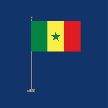 Senegal Bayrak Şablonu, Renkli Resimler 