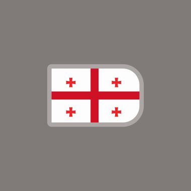 Georgia bayrak şablonu, Renkli Vektör İllüstrasyonu 