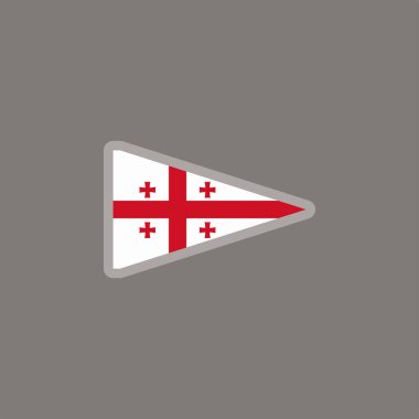 Georgia bayrak şablonu, Renkli Vektör İllüstrasyonu 