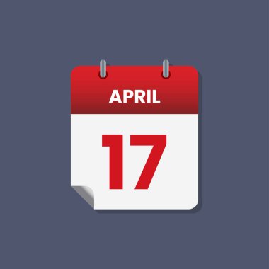 Takvim tarihi ay simgesi düz Nisan vektörü