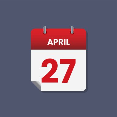 Takvim tarihi ay simgesi düz Nisan vektörü