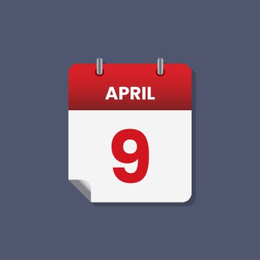 Takvim tarihi ay simgesi düz Nisan vektörü