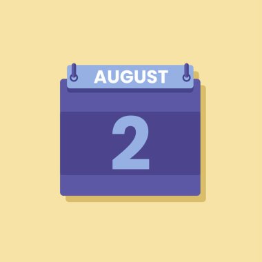 Takvim tarihi ay simgesi düz Ağustos vektörü