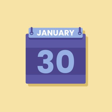 Takvim tarihi ay simgesi düz Ocak vektörü