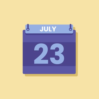 Takvim tarihi ay simgesi düz Temmuz vektörü