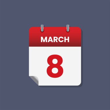 Takvim tarihi ay simgesi düz yürüyüş vektörü