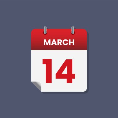 Takvim tarihi ay simgesi düz yürüyüş vektörü