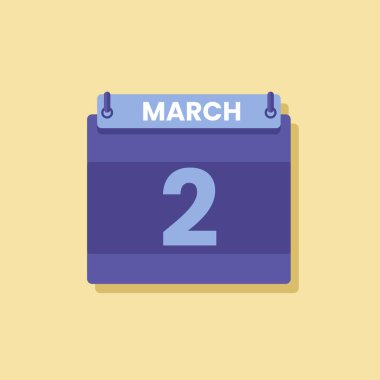 Takvim tarihi ay simgesi düz yürüyüş vektörü