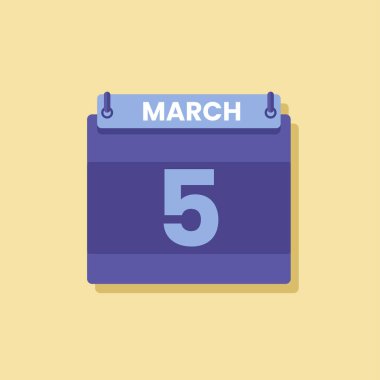 Takvim tarihi ay simgesi düz yürüyüş vektörü