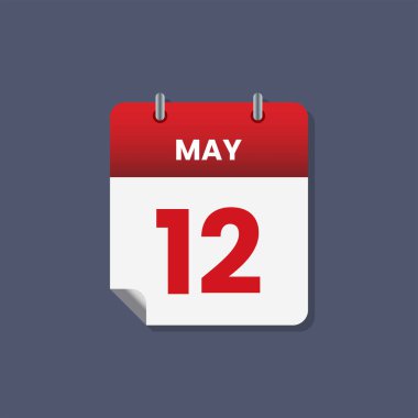 Takvim tarihi ay simgesi düz vektör olabilir