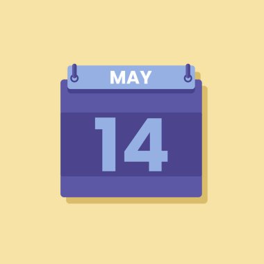 Takvim tarihi ay simgesi düz vektör olabilir