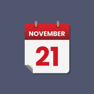 Takvim tarihi ay simgesi düz Kasım vektörü